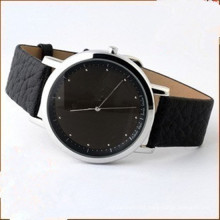 Fashion Men′s Stainless Steel Quartz Wrist Watch Leather Strap Watch